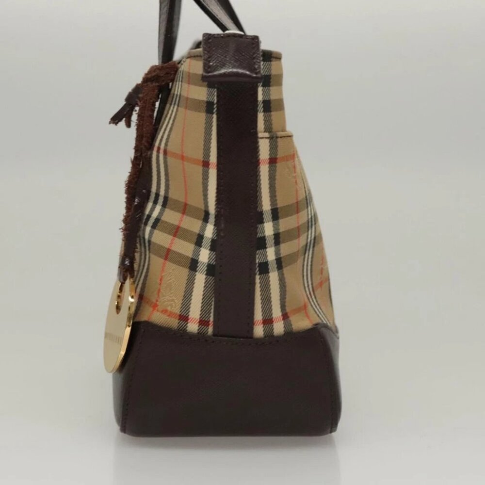 BURBERRY Nova Check Hand Bag Canvas Beige - Picture 5 of 15